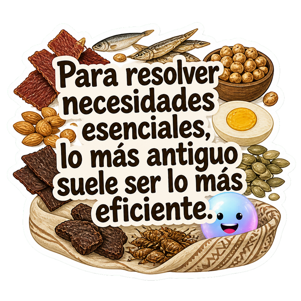 Para resolver necesidades esenciales, lo más antiguo suele ser lo más eficiente.
