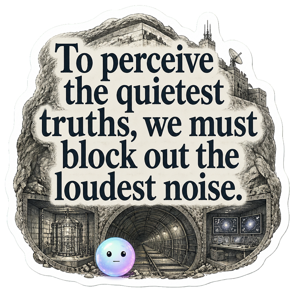 To perceive the quietest truths, we must block out the loudest noise.