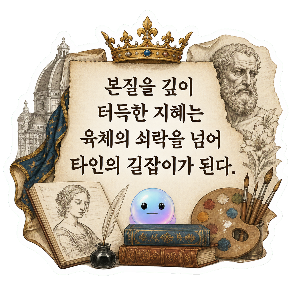 본질을 깊이 터득한 지혜는 육체의 쇠락을 넘어 타인의 길잡이가 된다.