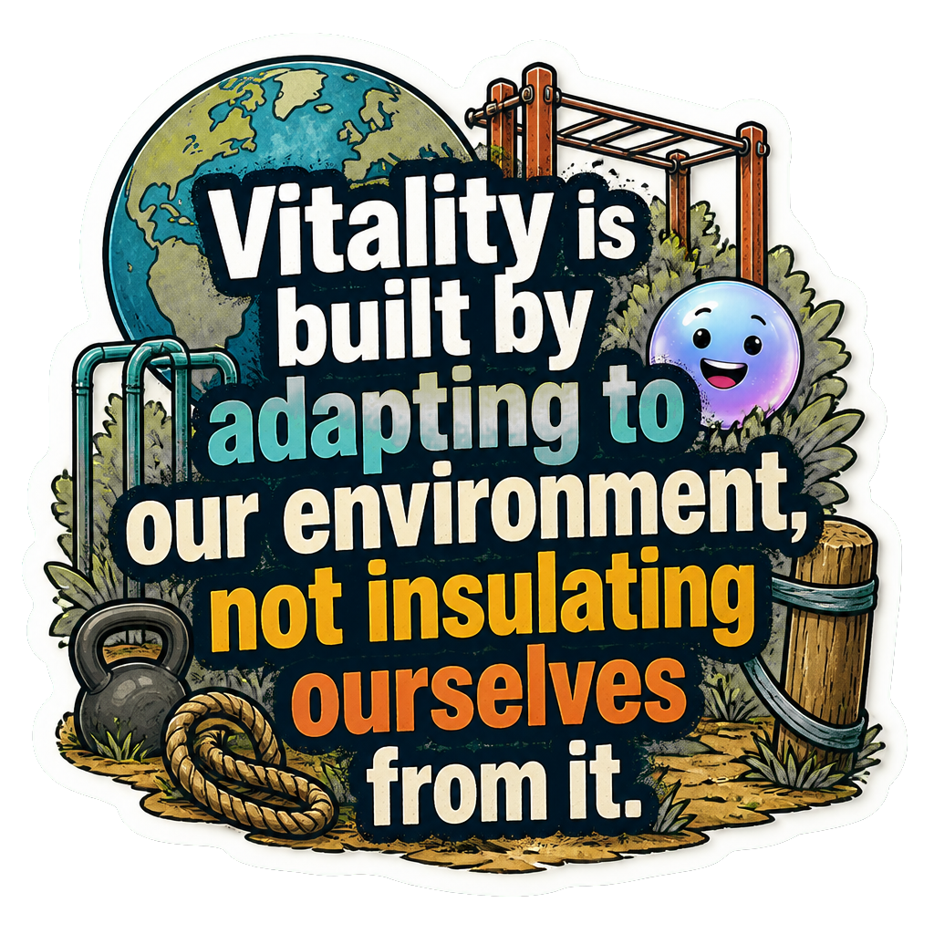 Vitality is built by adapting to our environment, not insulating ourselves from it.
