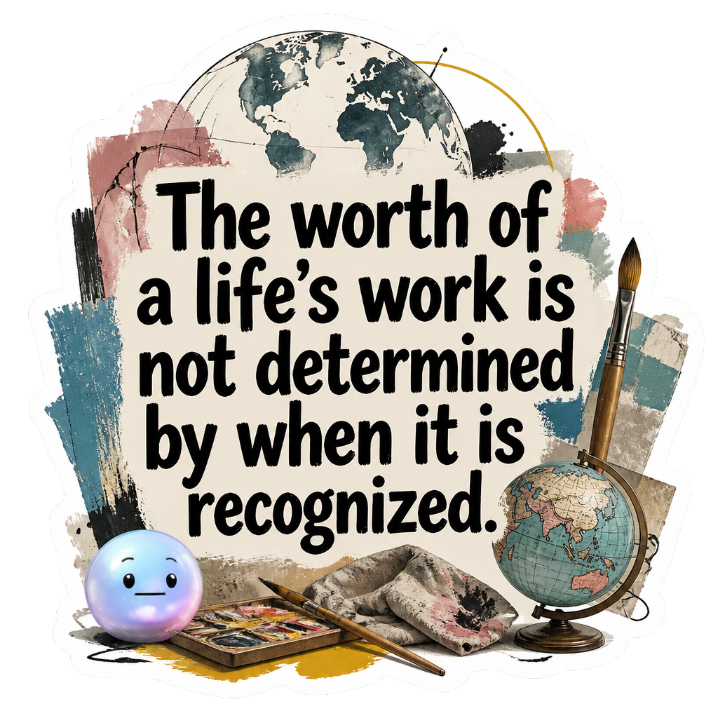 The worth of a life's work is not determined by when it is recognized.