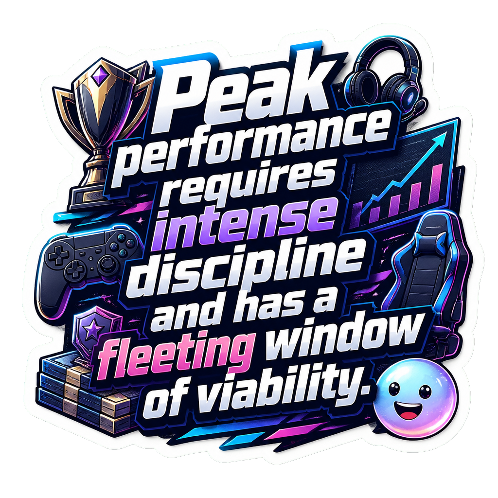 Peak performance requires intense discipline and has a fleeting window of viability.