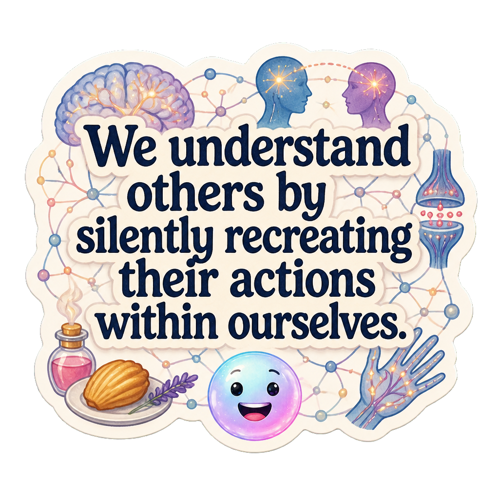 We understand others by silently recreating their actions within ourselves.