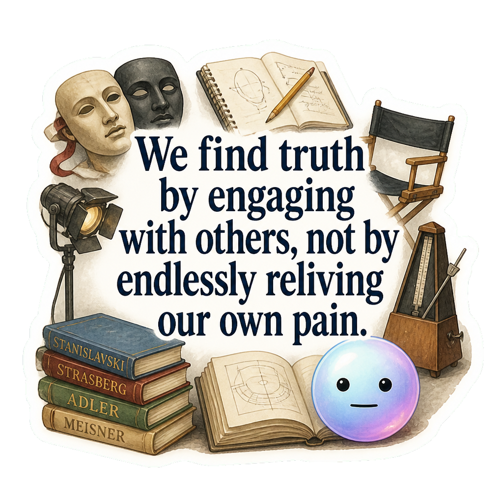 We find truth by engaging with others, not by endlessly reliving our own pain.