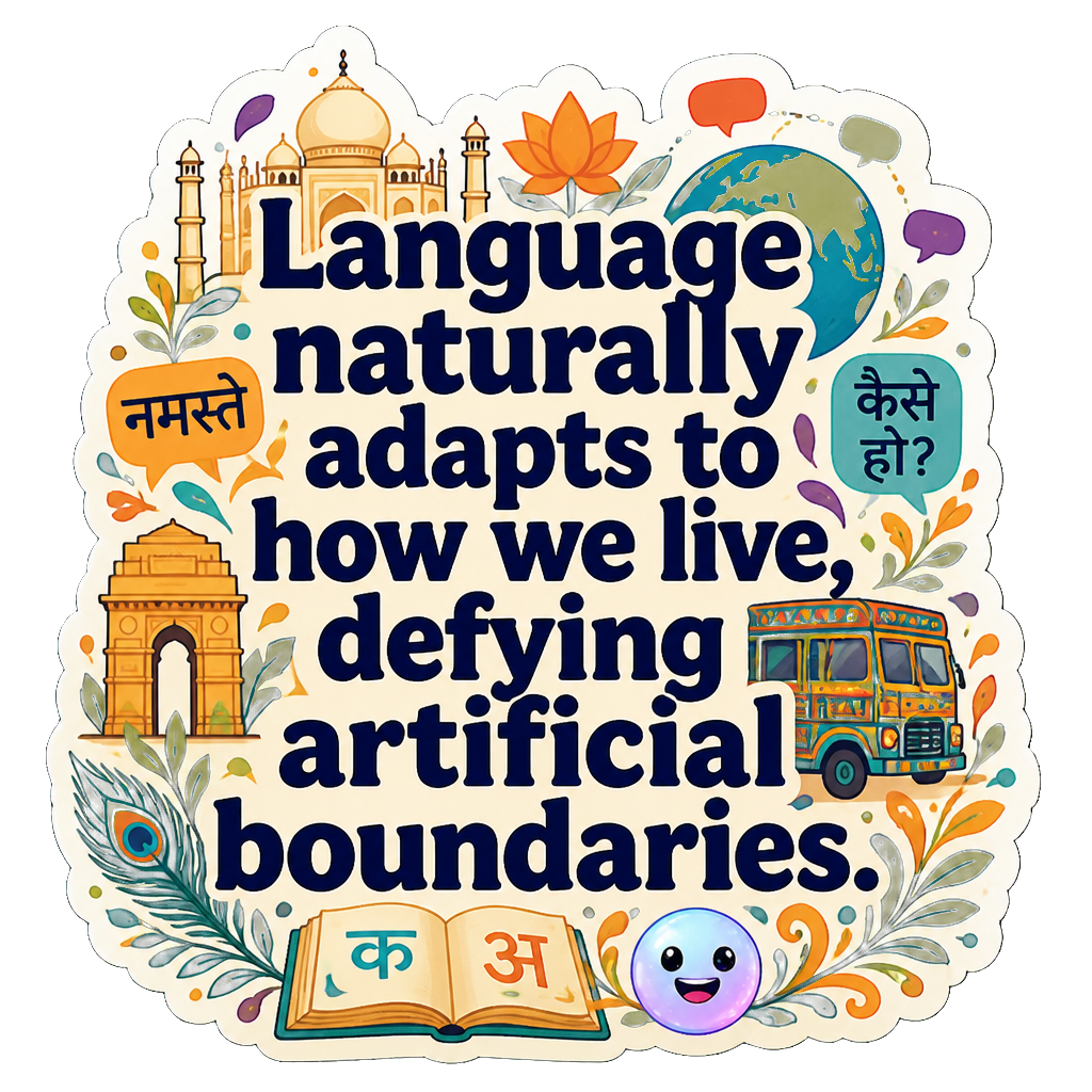 Language naturally adapts to how we live, defying artificial boundaries.
