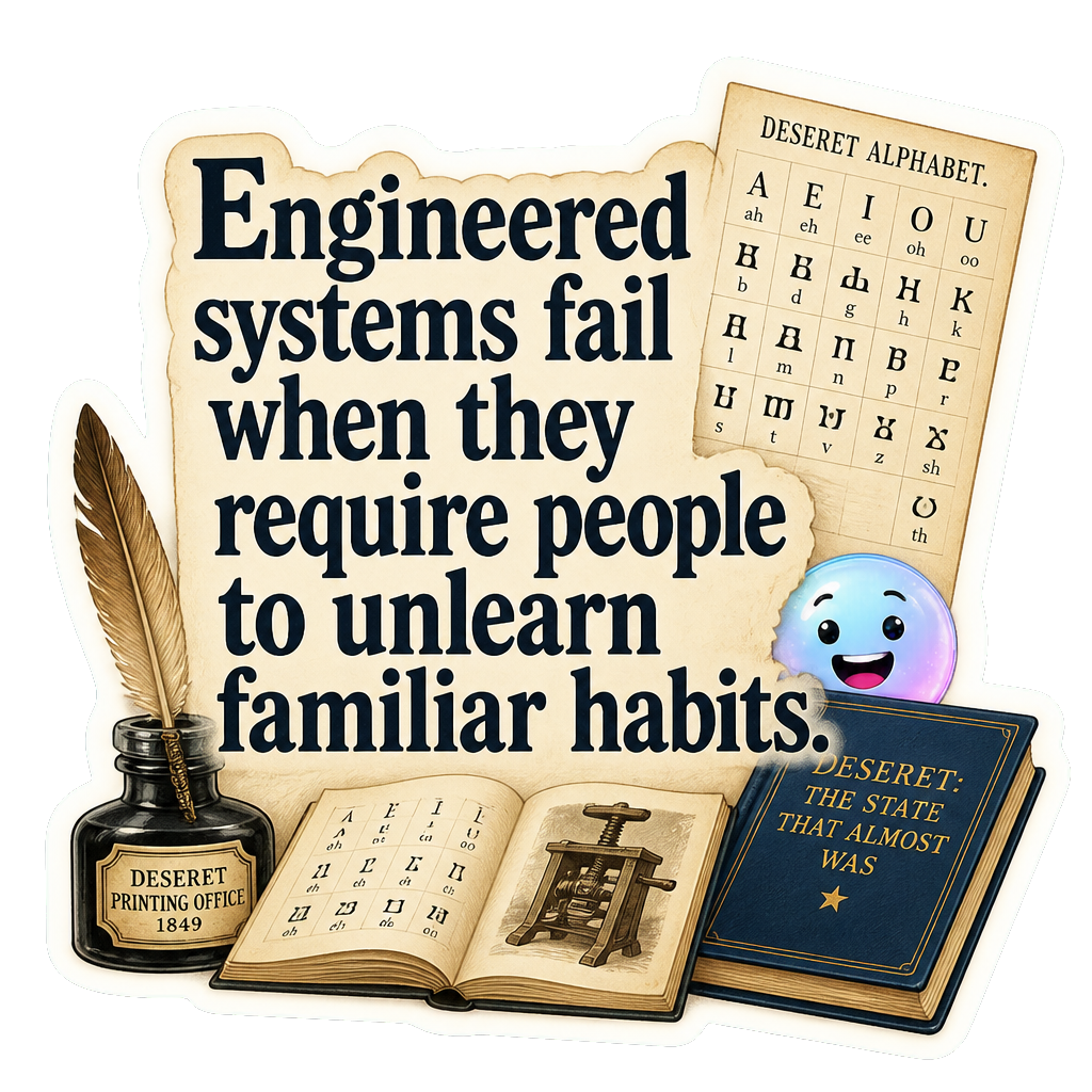 Engineered systems fail when they require people to unlearn familiar habits.