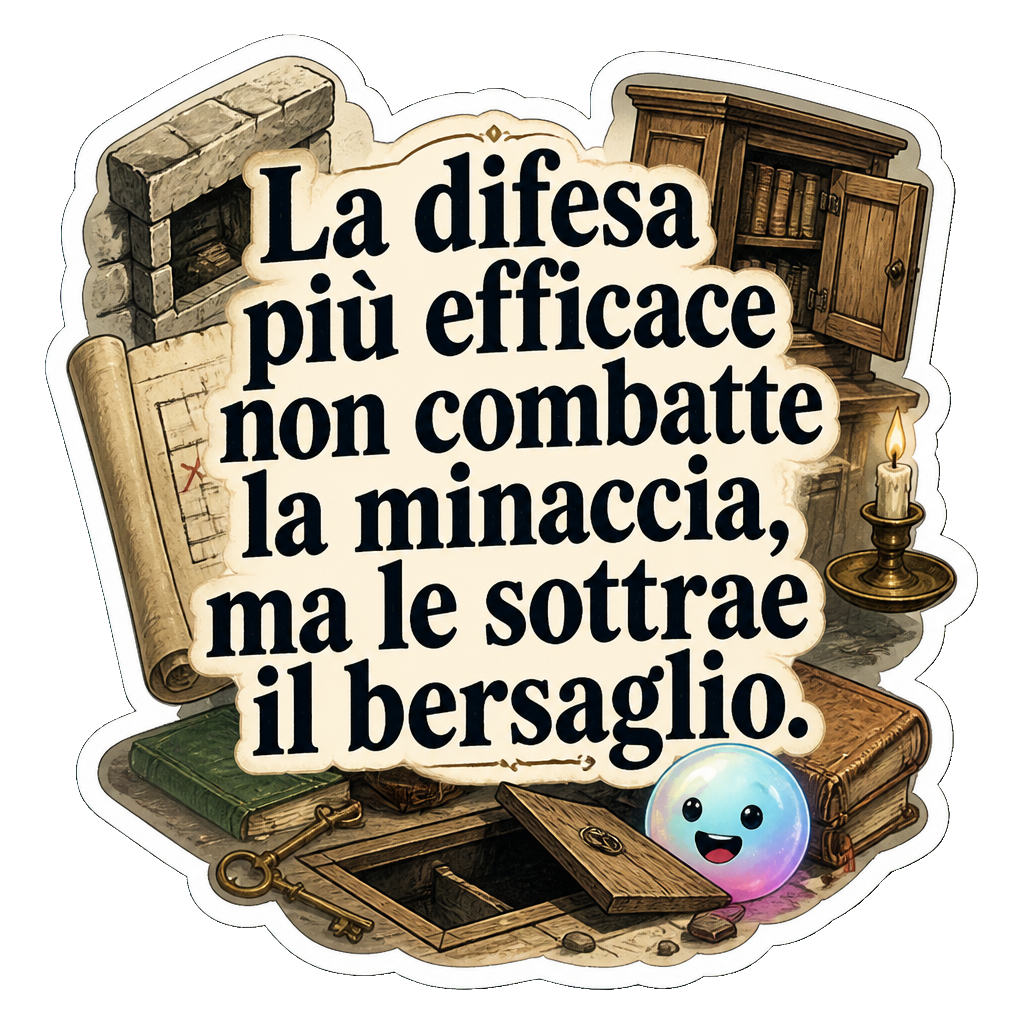 La difesa più efficace non combatte la minaccia, ma le sottrae il bersaglio.