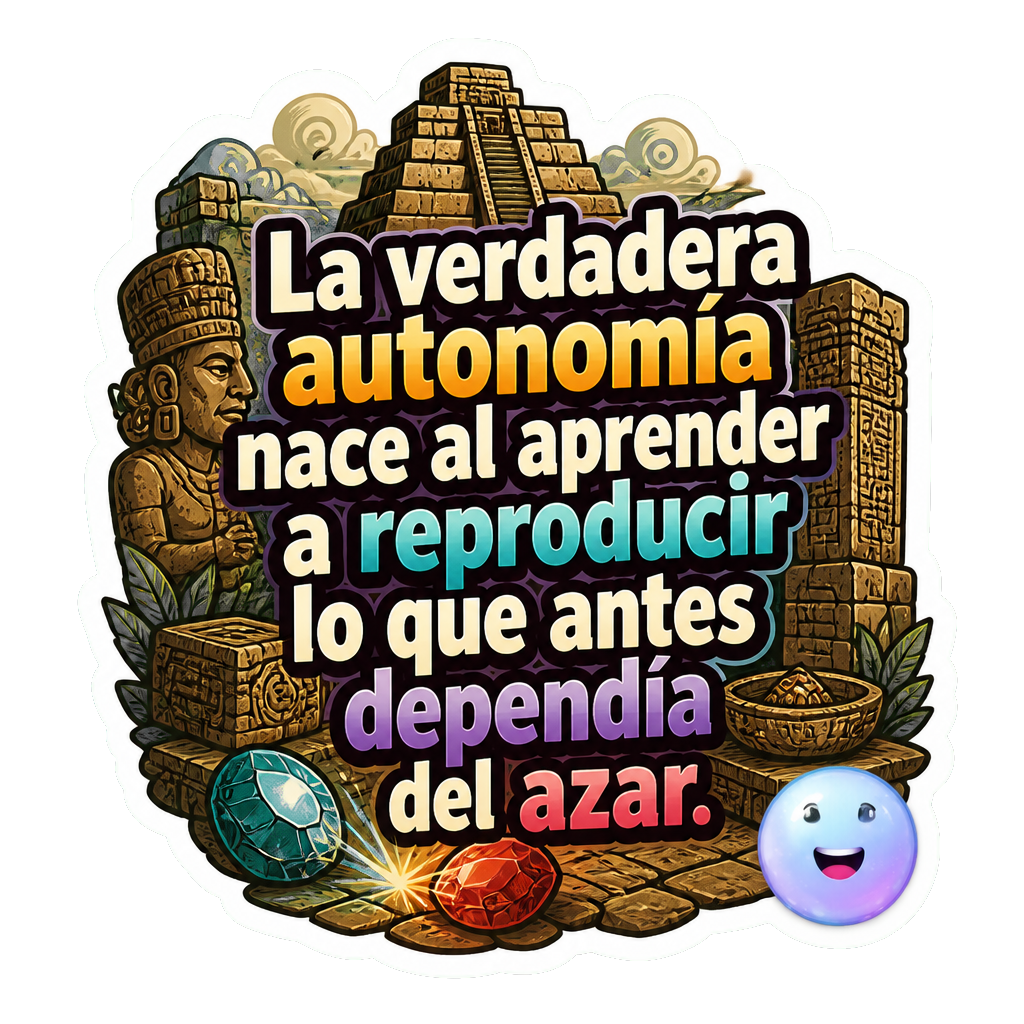 La verdadera autonomía nace al aprender a reproducir lo que antes dependía del azar.