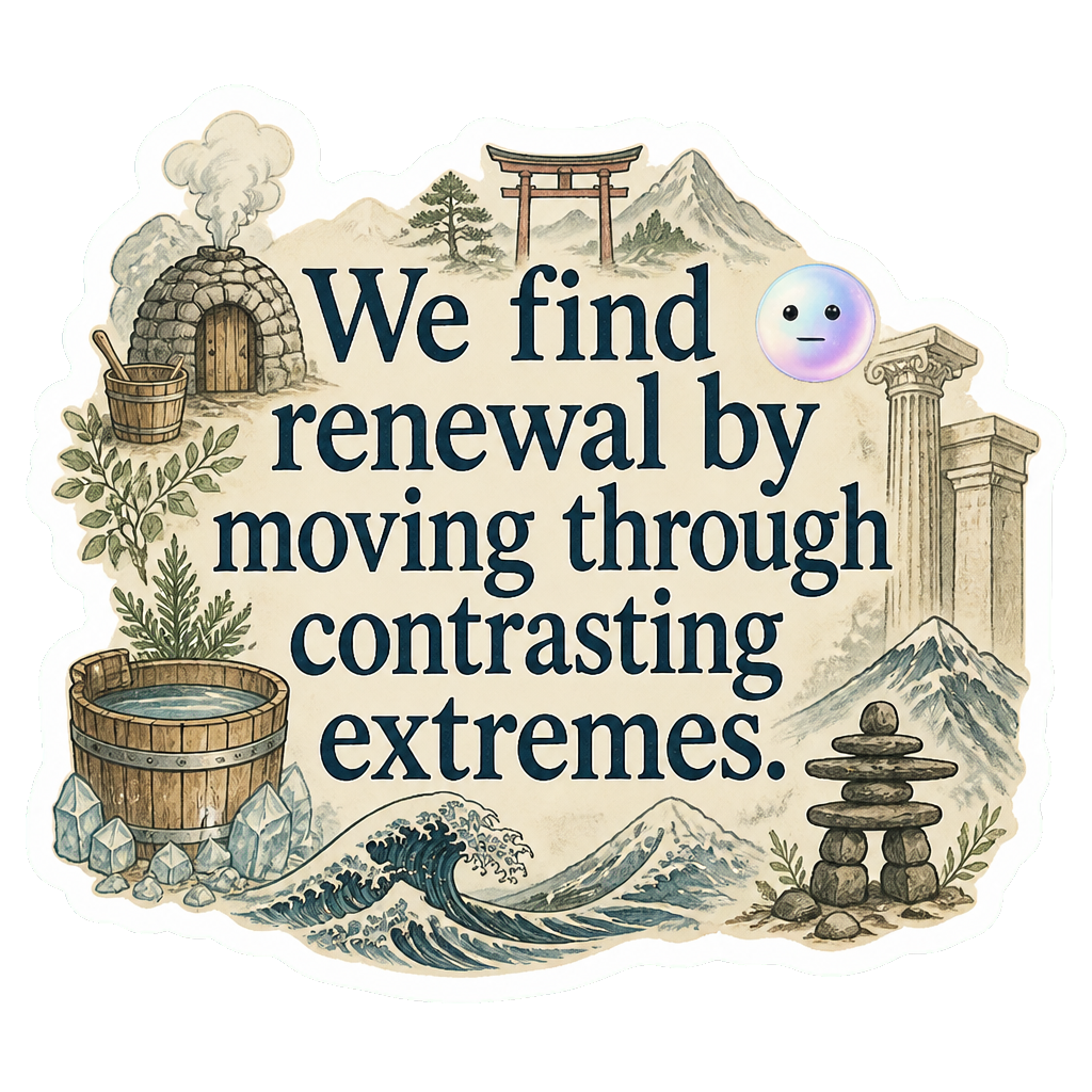 We find renewal by moving through contrasting extremes.
