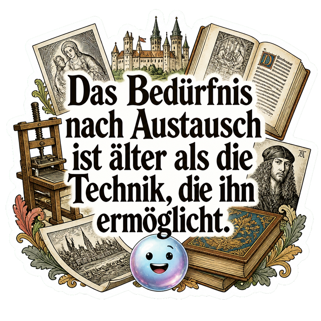Das Bedürfnis nach Austausch ist älter als die Technik, die ihn ermöglicht.