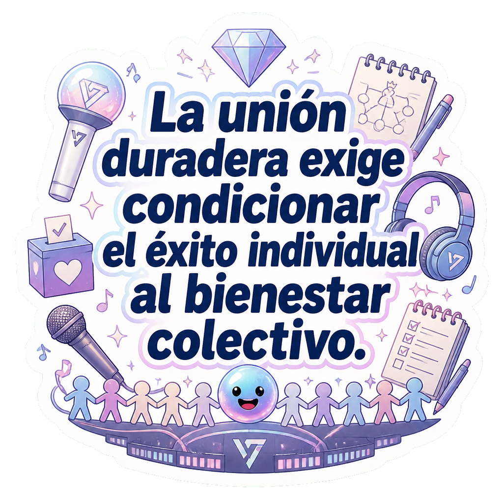 La unión duradera exige condicionar el éxito individual al bienestar colectivo.