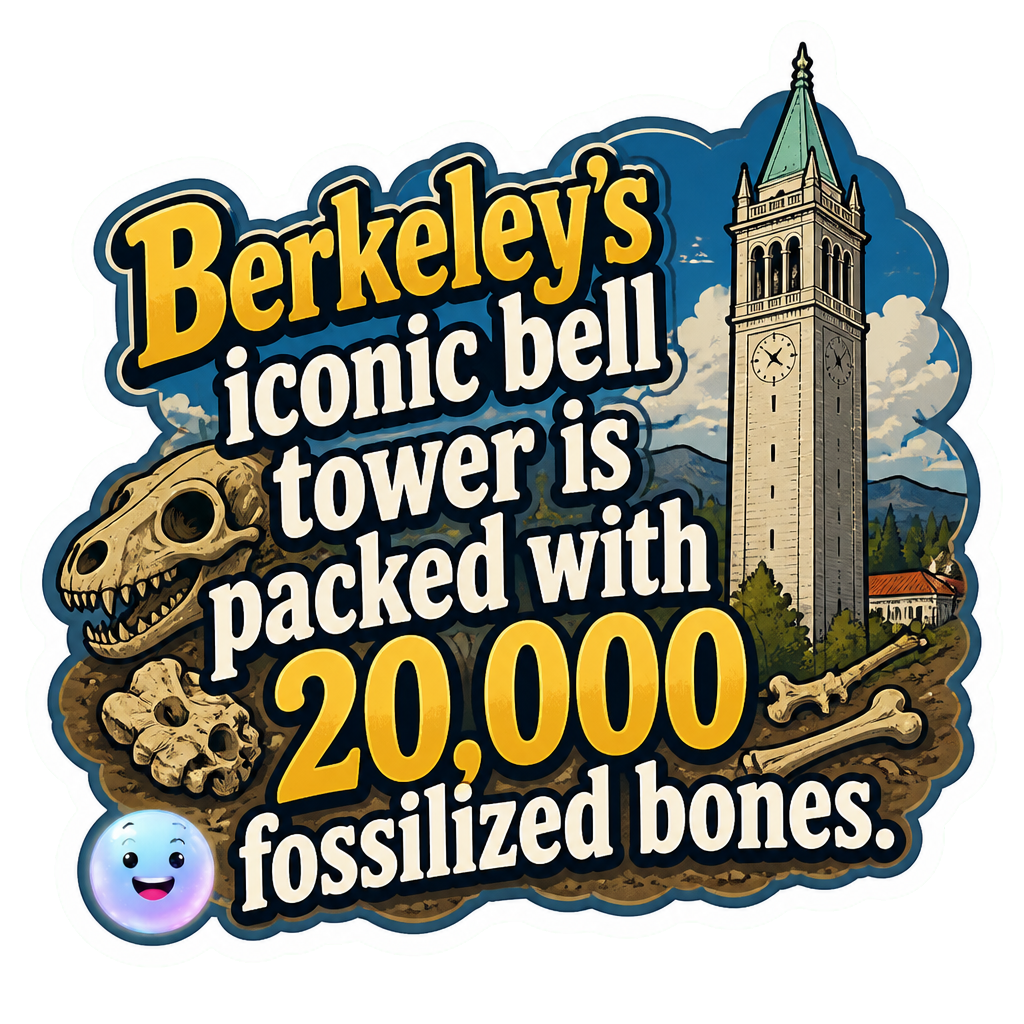 Berkeley’s iconic bell tower is packed with 20,000 fossilized bones.