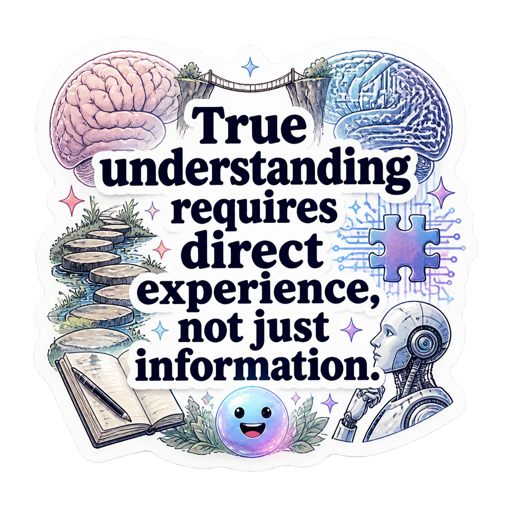 True understanding requires direct experience, not just information.