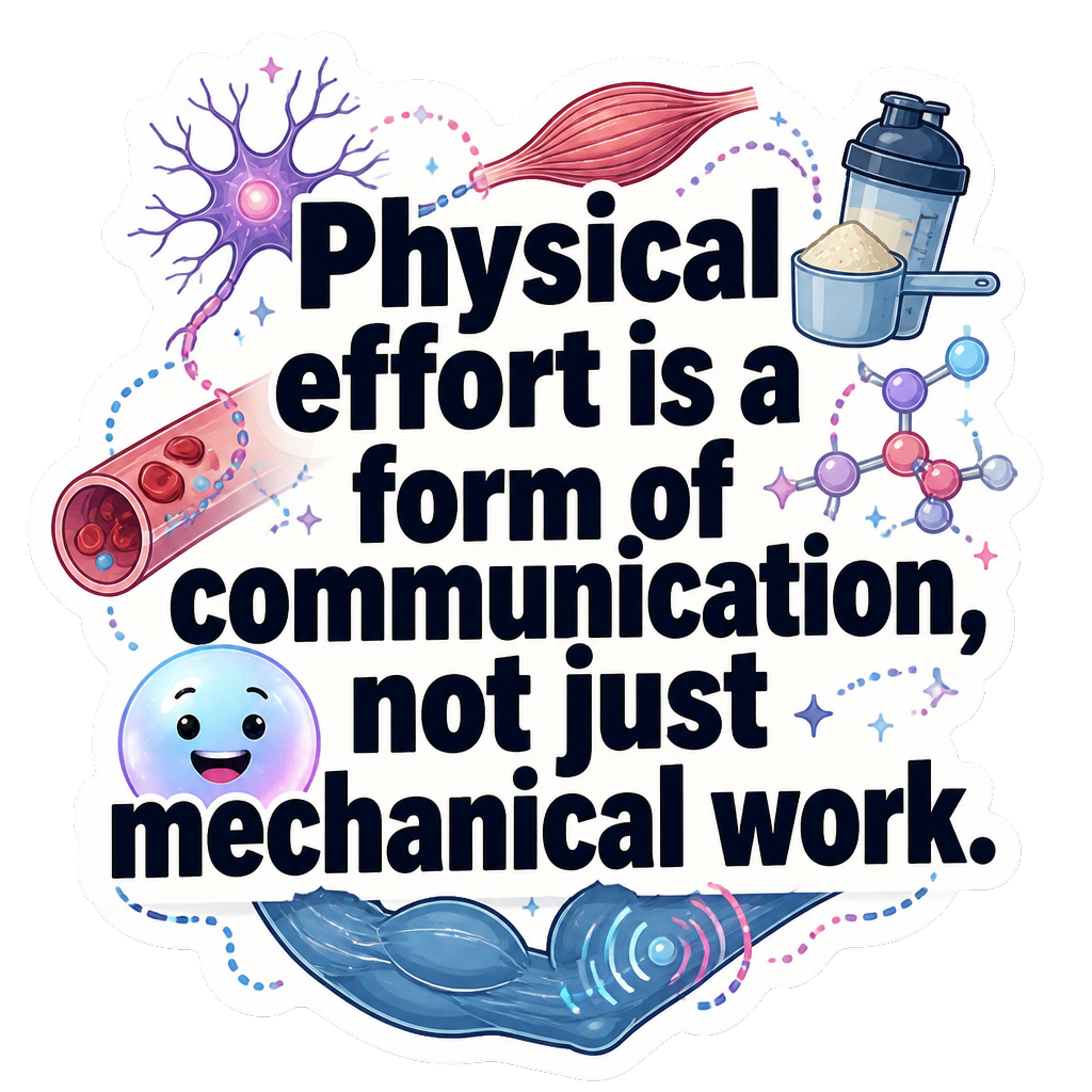 Physical effort is a form of communication, not just mechanical work.