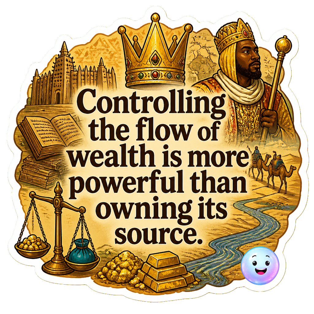 Controlling the flow of wealth is more powerful than owning its source.