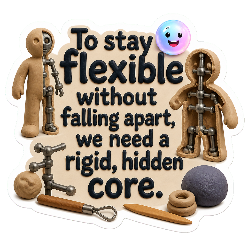 To stay flexible without falling apart, we need a rigid, hidden core.