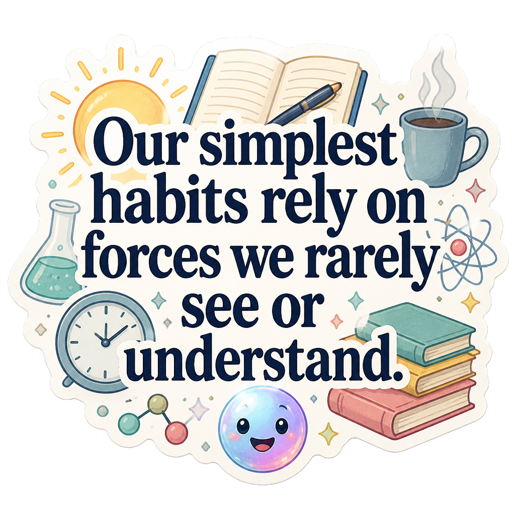 Our simplest habits rely on forces we rarely see or understand.