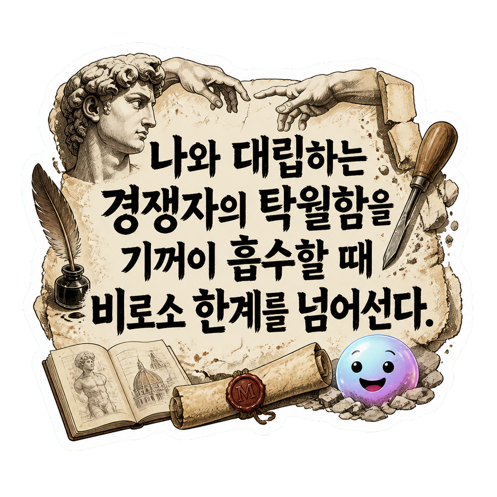나와 대립하는 경쟁자의 탁월함을 기꺼이 흡수할 때 비로소 한계를 넘어선다.