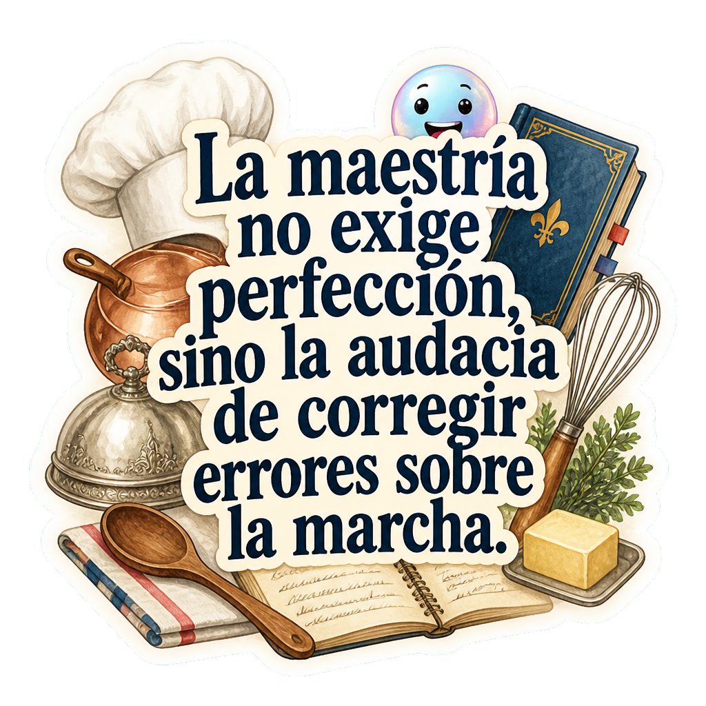 La maestría no exige perfección, sino la audacia de corregir errores sobre la marcha.
