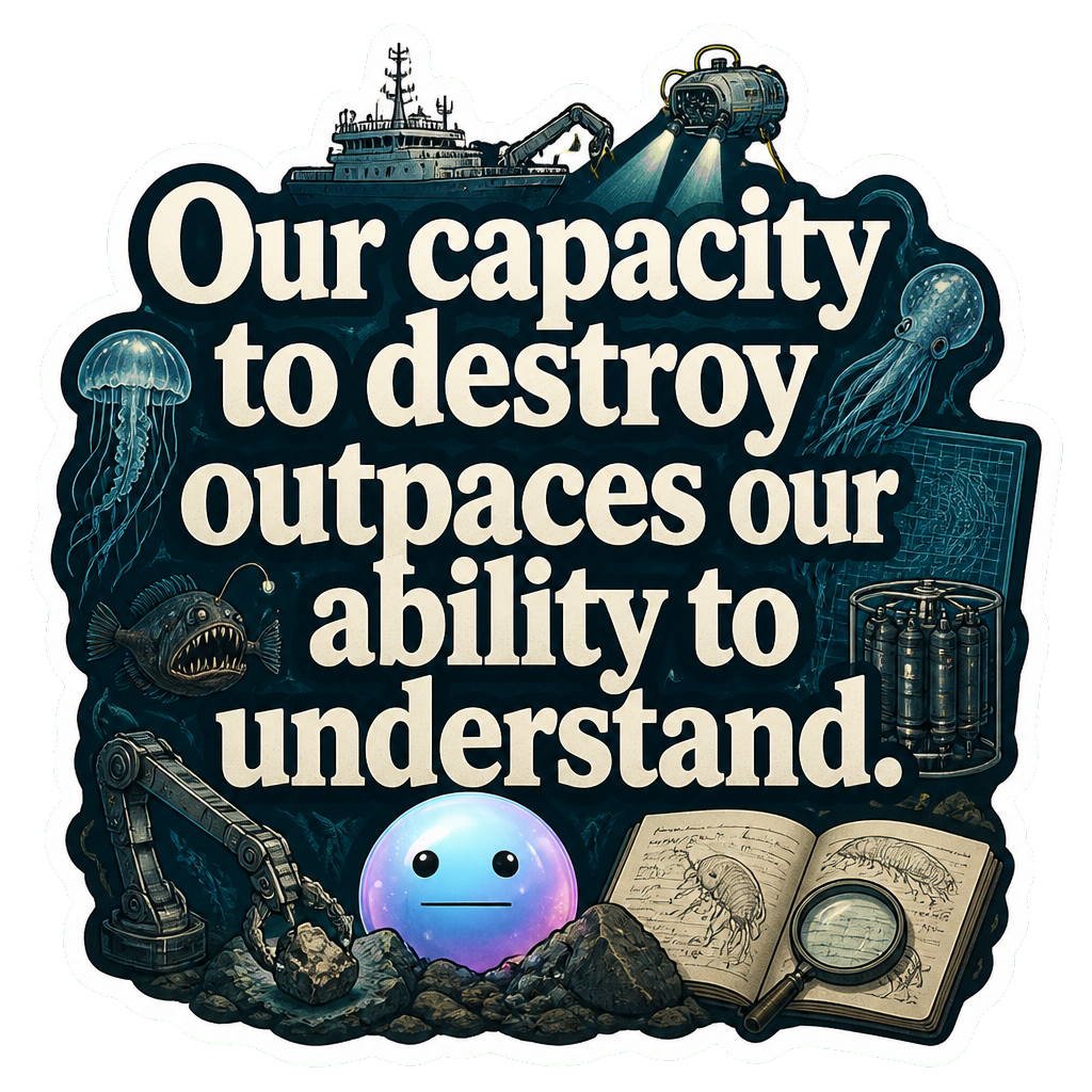 Our capacity to destroy outpaces our ability to understand.