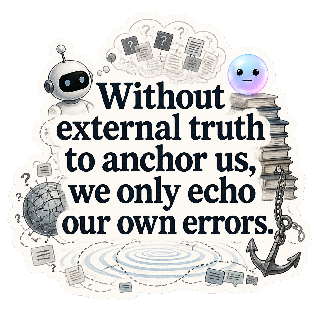 Without external truth to anchor us, we only echo our own errors.