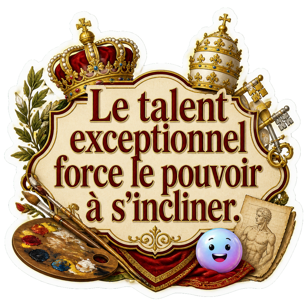 Le talent exceptionnel force le pouvoir à s'incliner.