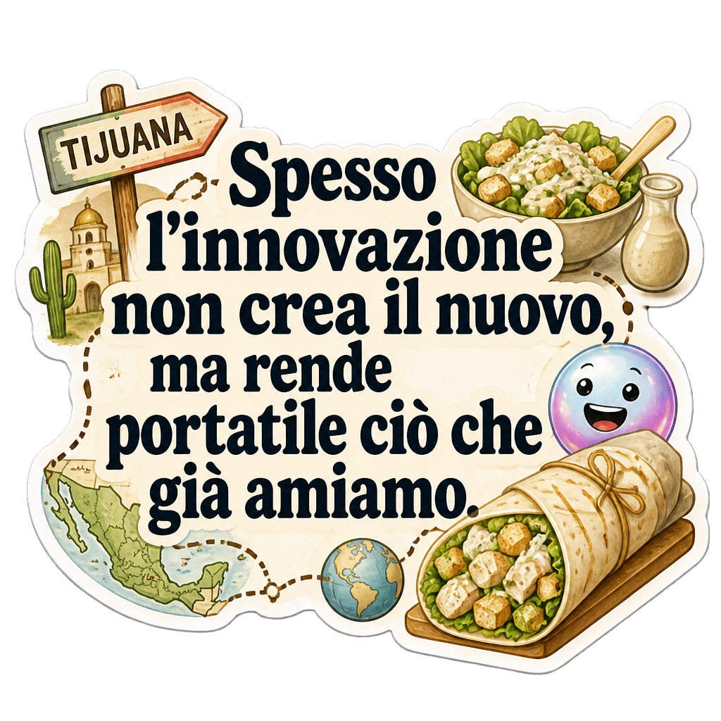 Spesso l'innovazione non crea il nuovo, ma rende portatile ciò che già amiamo.