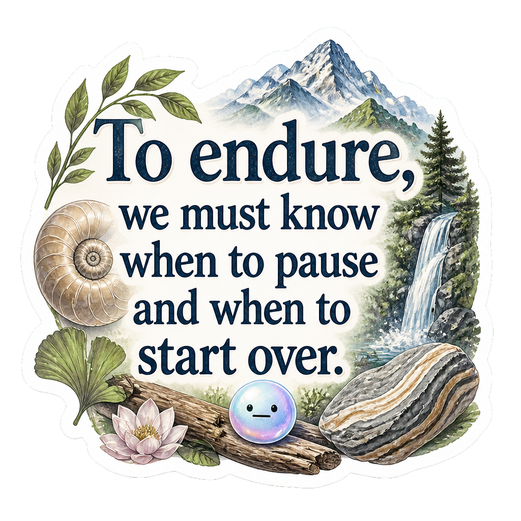 To endure, we must know when to pause and when to start over.