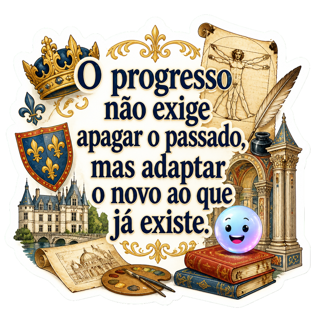 O progresso não exige apagar o passado, mas adaptar o novo ao que já existe.