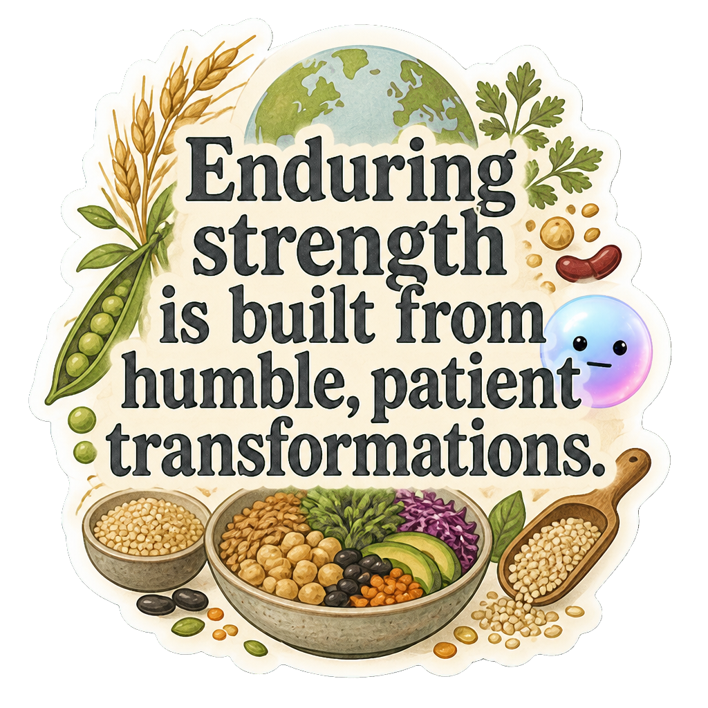 Enduring strength is built from humble, patient transformations.