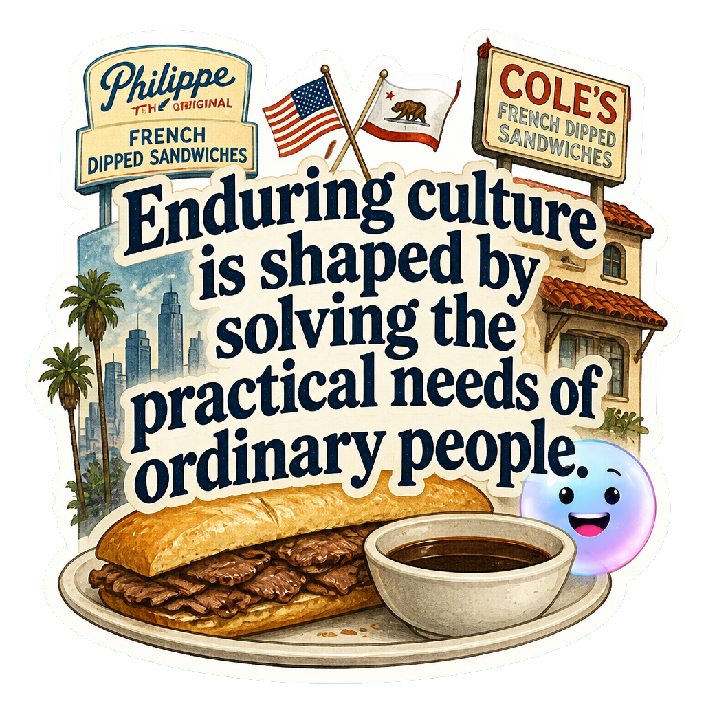 Enduring culture is shaped by solving the practical needs of ordinary people.