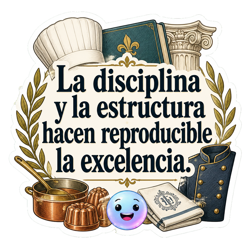 La disciplina y la estructura hacen reproducible la excelencia.
