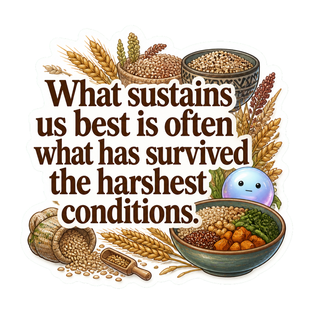 What sustains us best is often what has survived the harshest conditions.