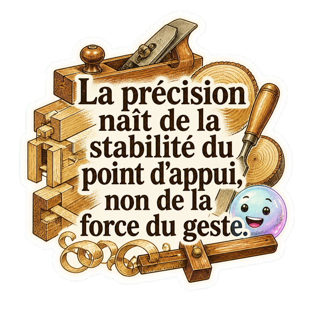 La précision naît de la stabilité du point d'appui, non de la force du geste.