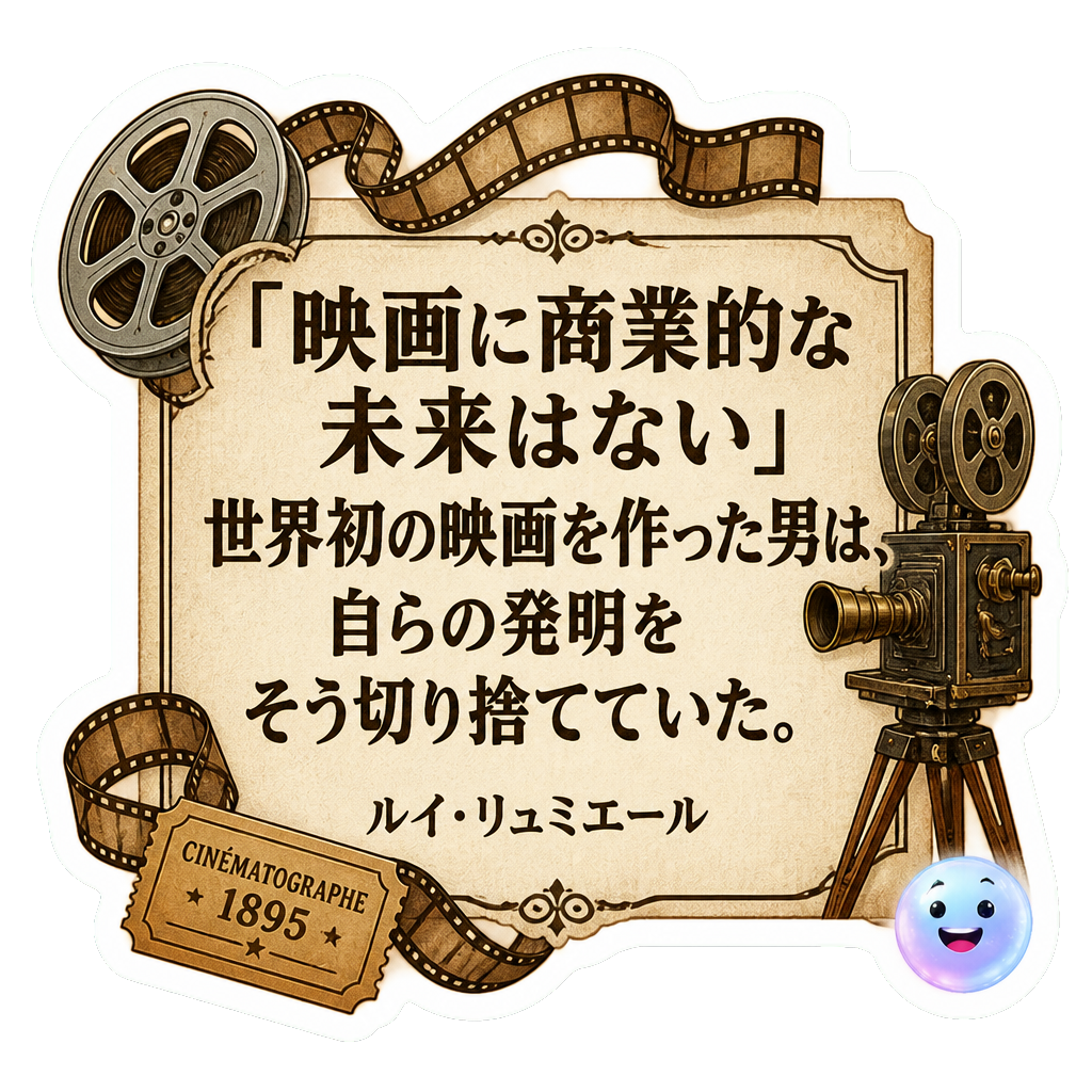 「映画に商業的な未来はない」世界初の映画を作った男は、自らの発明をそう切り捨てていた。