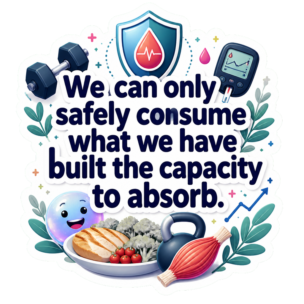 We can only safely consume what we have built the capacity to absorb.