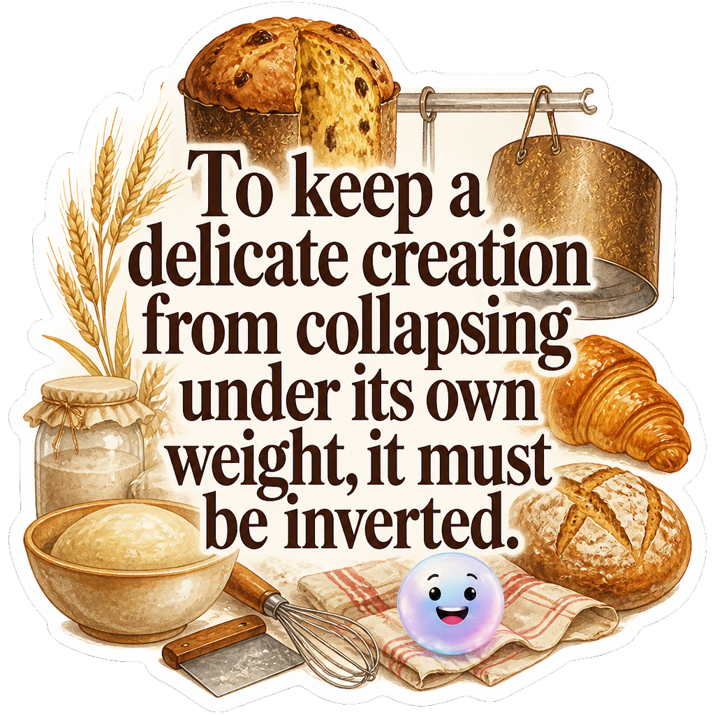 To keep a delicate creation from collapsing under its own weight, it must be inverted.