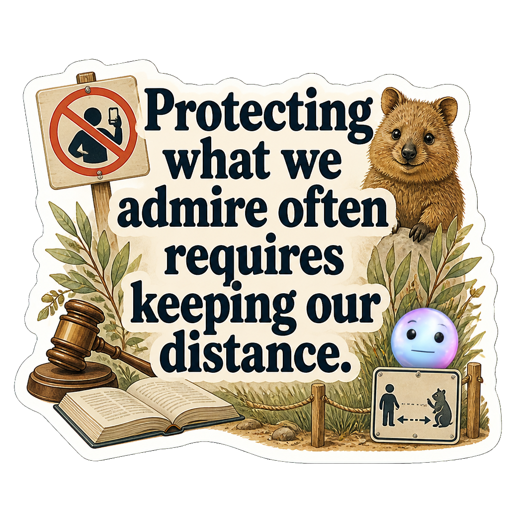 Protecting what we admire often requires keeping our distance.