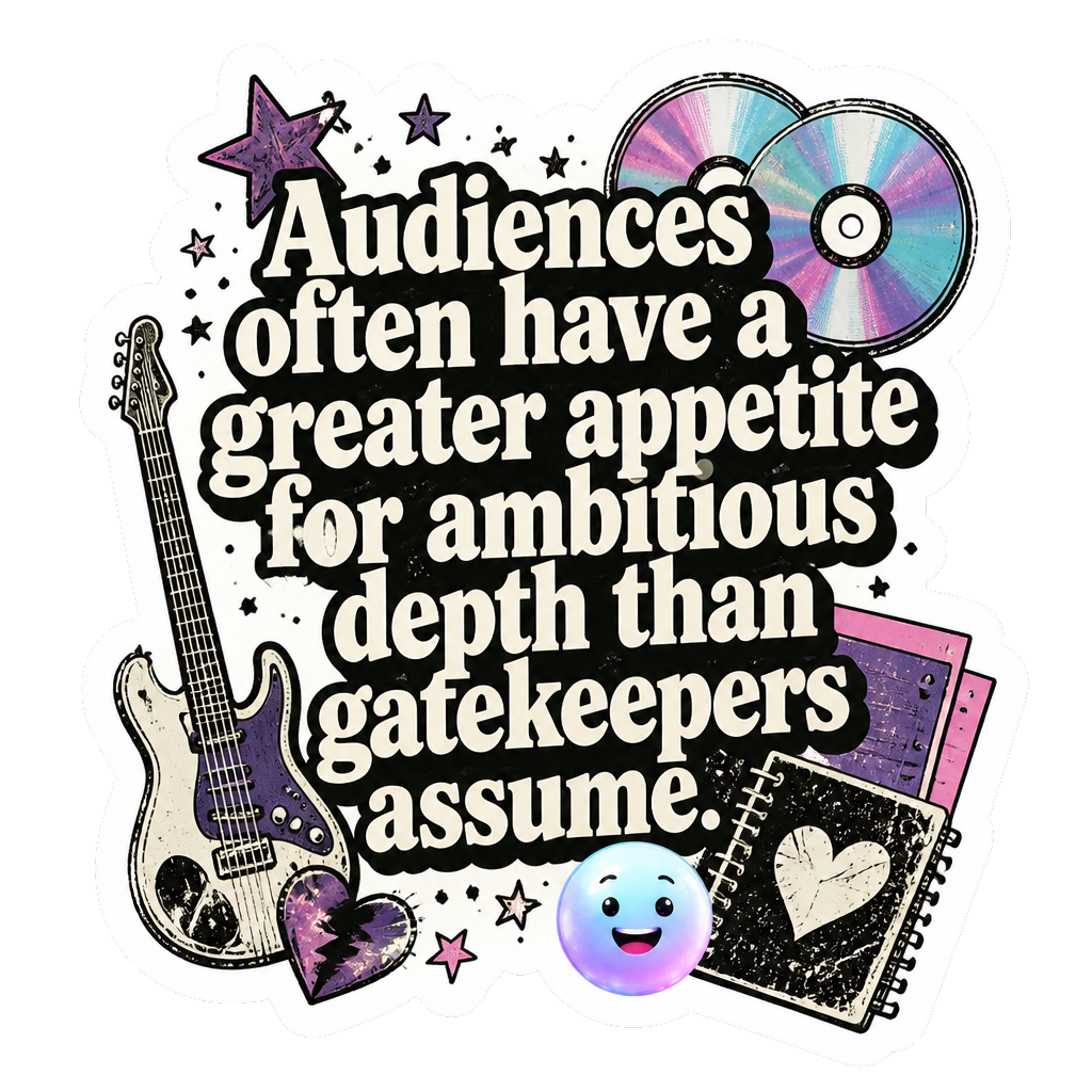 Audiences often have a greater appetite for ambitious depth than gatekeepers assume.