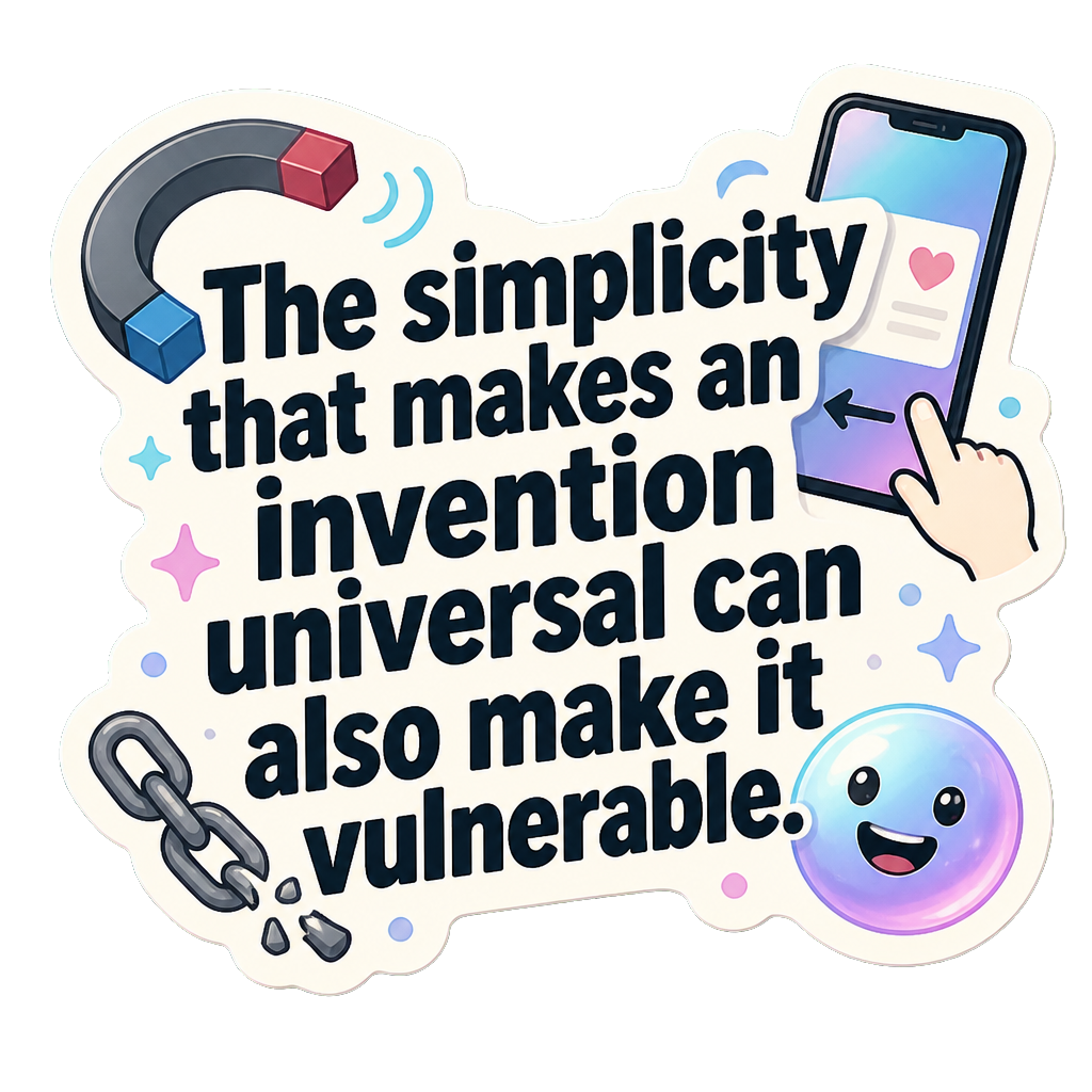 The simplicity that makes an invention universal can also make it vulnerable.