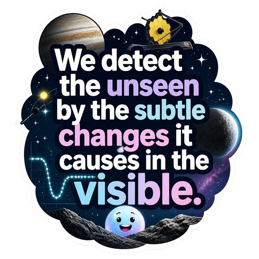 We detect the unseen by the subtle changes it causes in the visible.