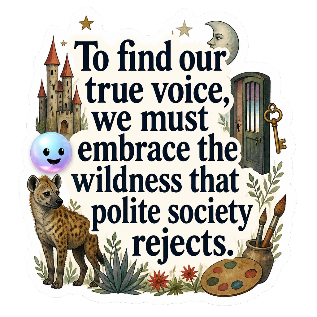 To find our true voice, we must embrace the wildness that polite society rejects.
