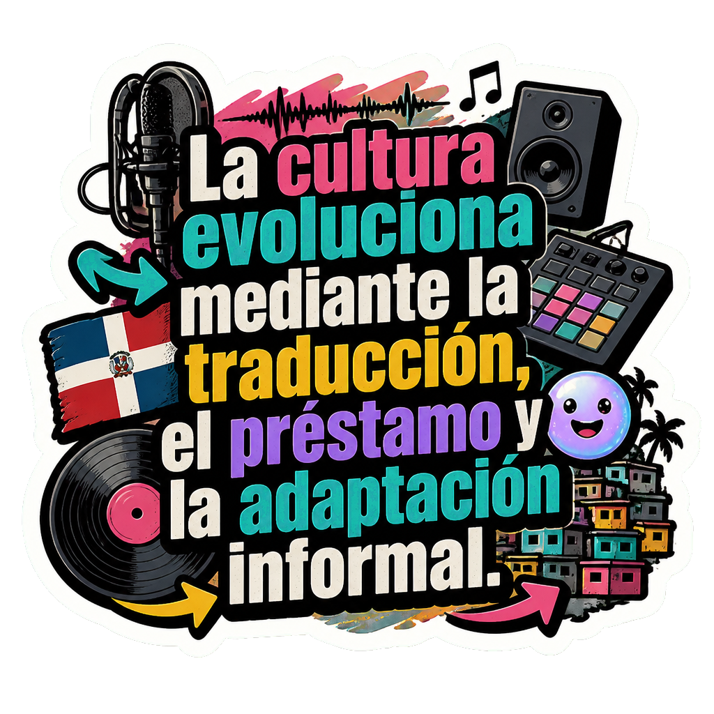 La cultura evoluciona mediante la traducción, el préstamo y la adaptación informal.