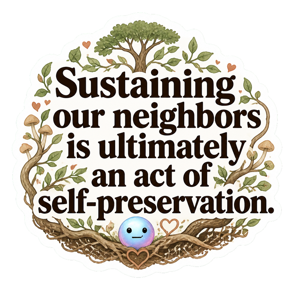 Sustaining our neighbors is ultimately an act of self-preservation.