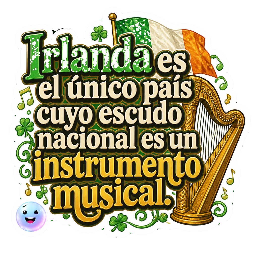 Irlanda es el único país cuyo escudo nacional es un instrumento musical.