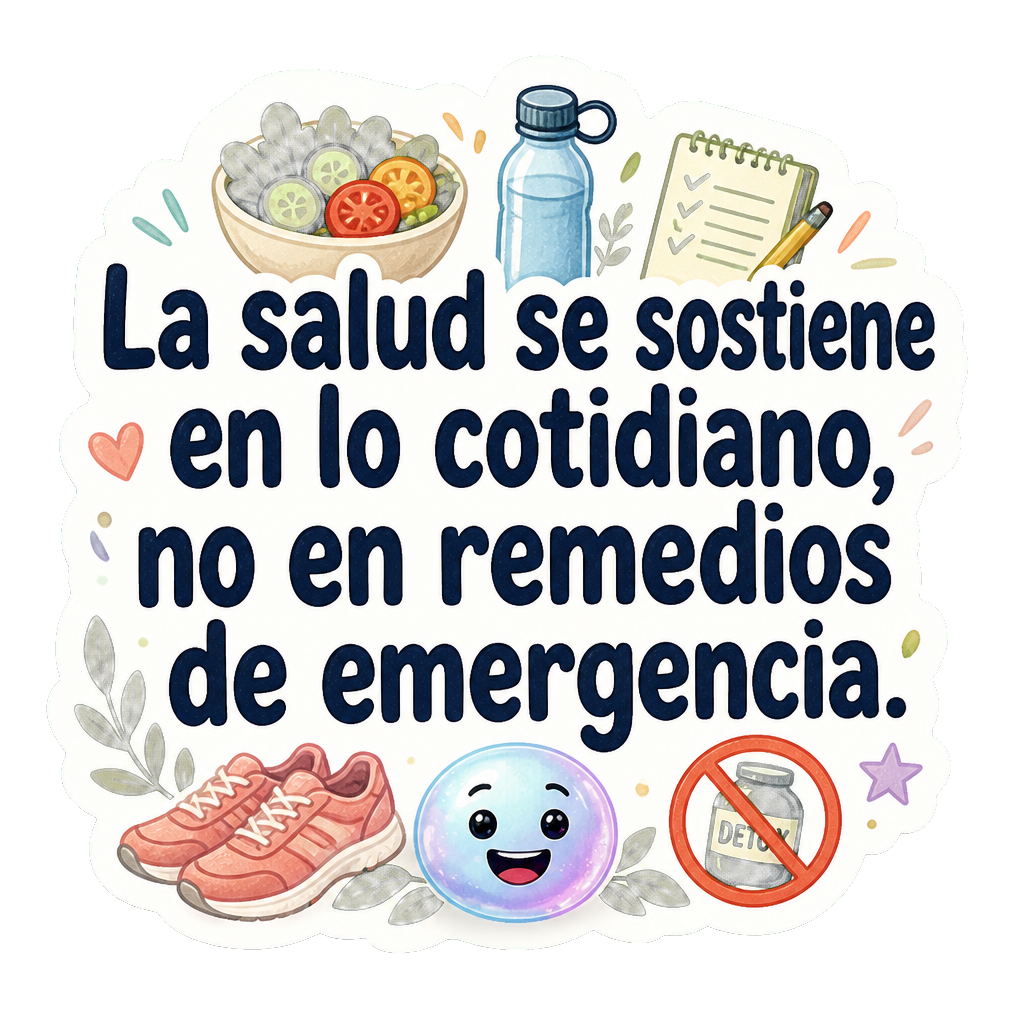 La salud se sostiene en lo cotidiano, no en remedios de emergencia.