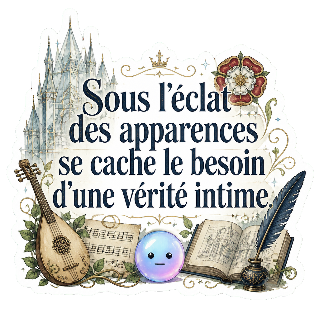 Sous l'éclat des apparences se cache le besoin d'une vérité intime.