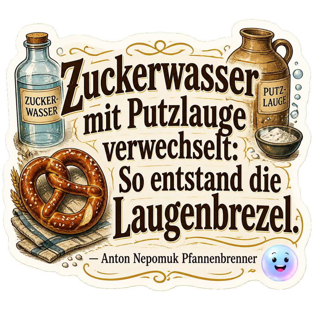 Zuckerwasser mit Putzlauge verwechselt: So entstand die Laugenbrezel.