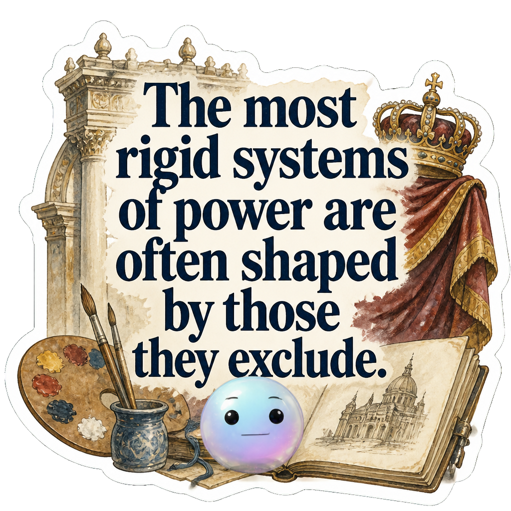 The most rigid systems of power are often shaped by those they exclude.