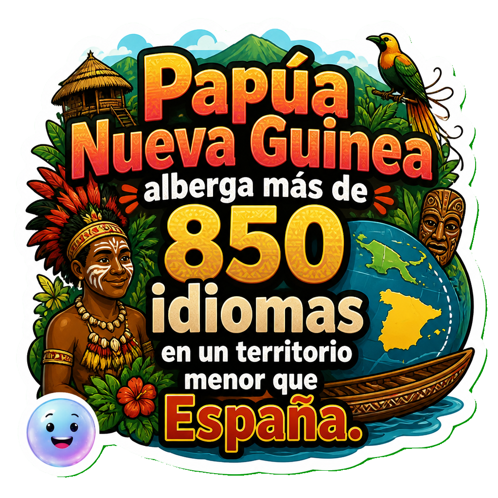 Papúa Nueva Guinea alberga más de 850 idiomas en un territorio menor que España.